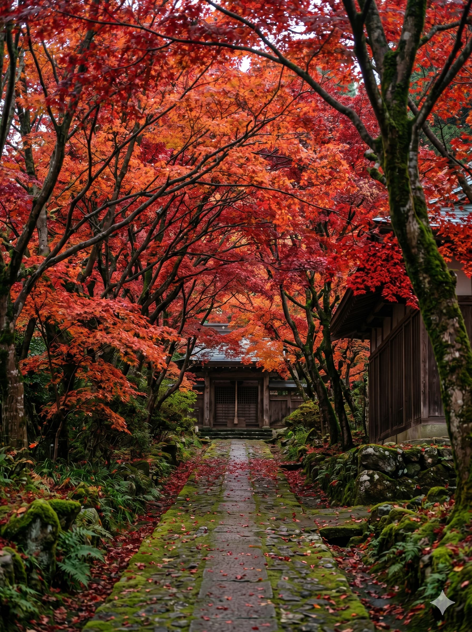 秋の撮影スポット — 紅葉と古社