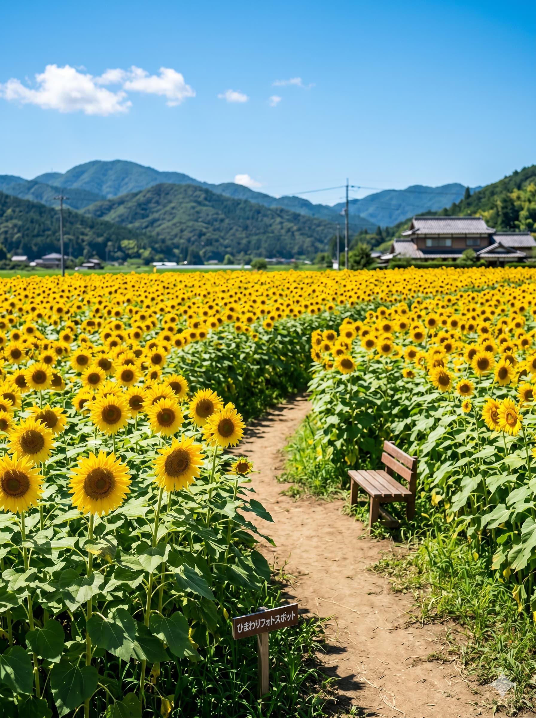 夏の撮影スポット — ひまわり畑