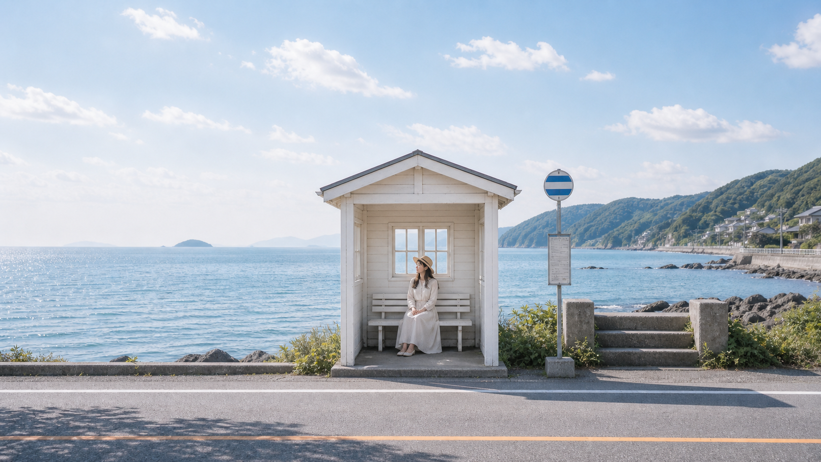 5月の海辺ポートレート