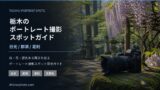 栃木のポートレート撮影スポットガイドを示す森と藤のアイキャッチ画像