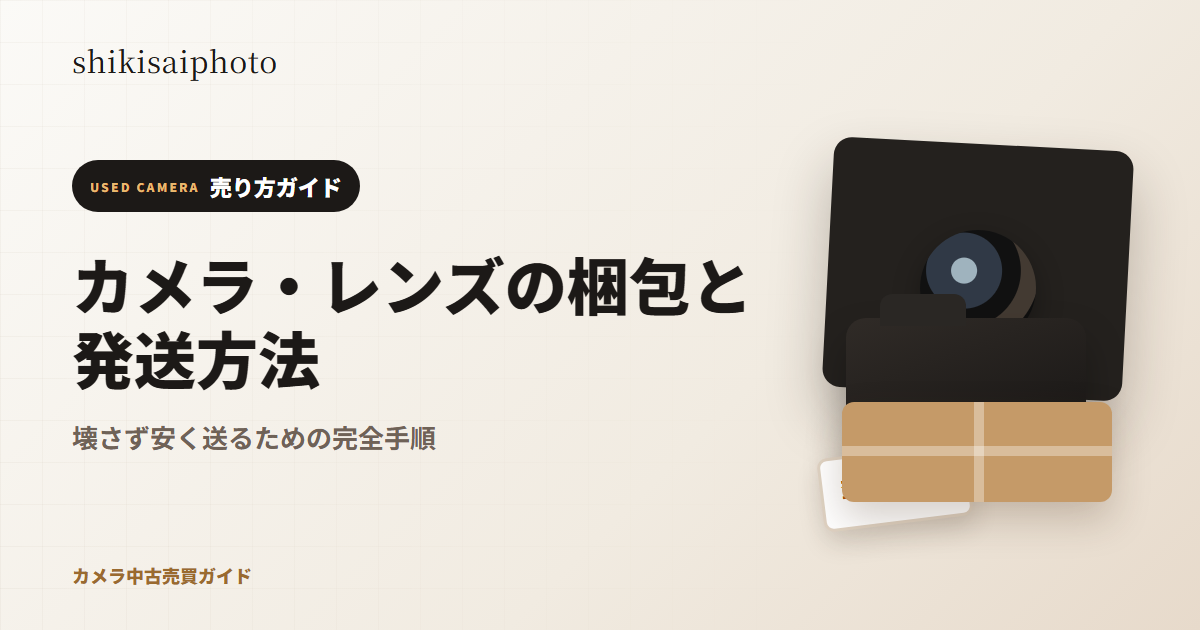 カメラとレンズの梱包発送方法のアイキャッチ