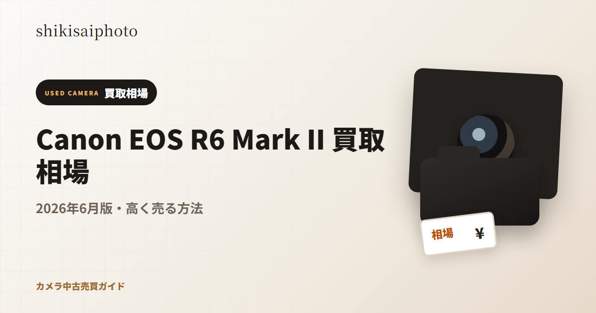 Canon EOS R6 Mark II 買取相場のアイキャッチ