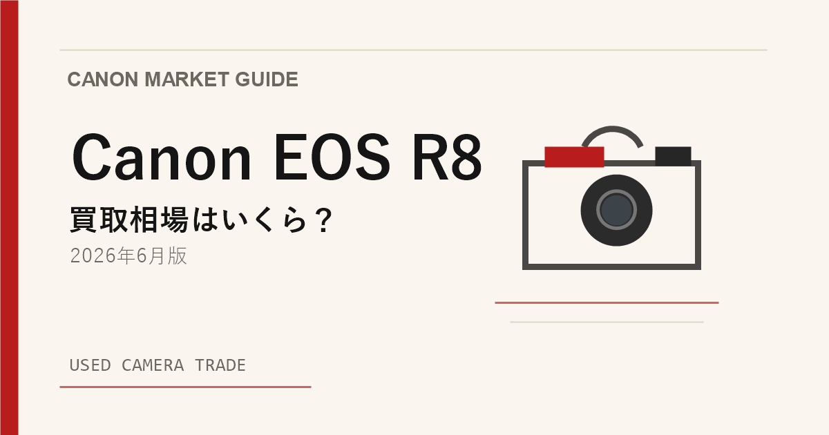 Canon EOS R8 買取相場のアイキャッチ