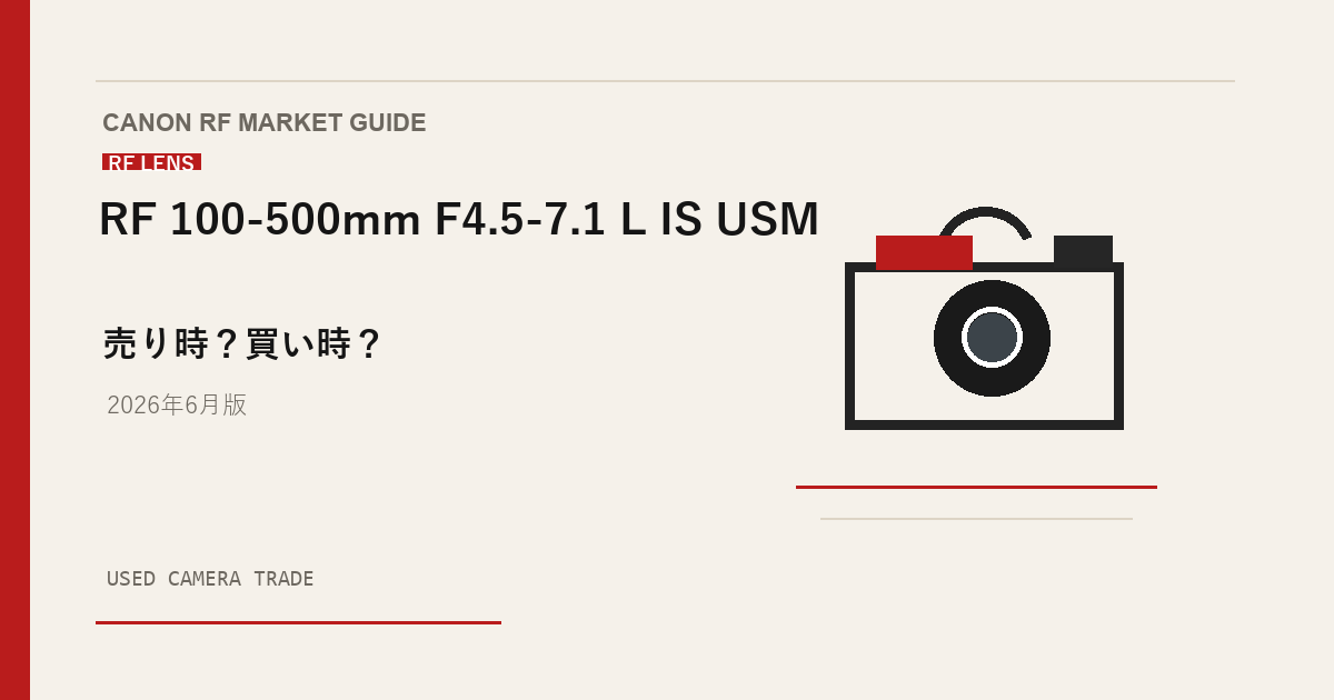 RF 100-500mm F4.5-7.1 L IS USM 買取相場のアイキャッチ