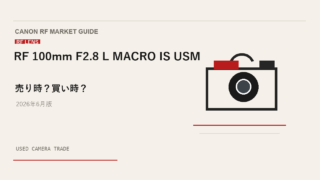 RF 100mm F2.8 L MACRO IS USM 買取相場のアイキャッチ