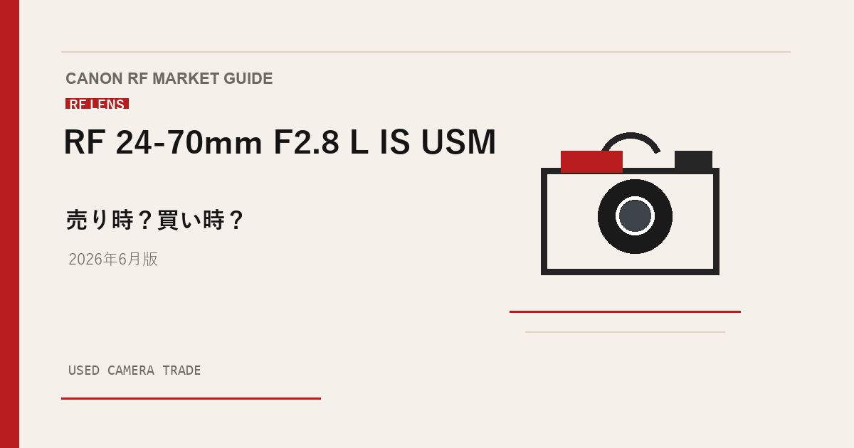 RF 24-70mm F2.8 L IS USM 買取相場のアイキャッチ