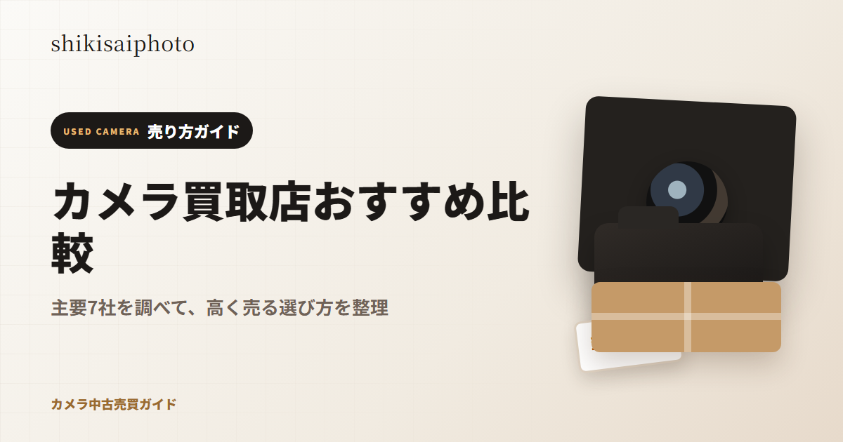 カメラ買取店おすすめ比較のアイキャッチ